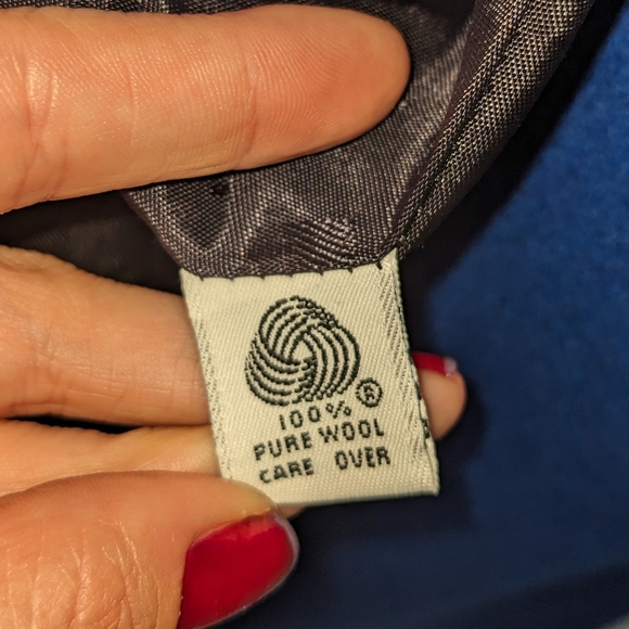 Stunning Electric Royal Blue Vintage Ashley Scott 100% Wool Long Coat Jacket - Picture 11 of 11